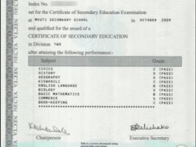 NECTA Certificate