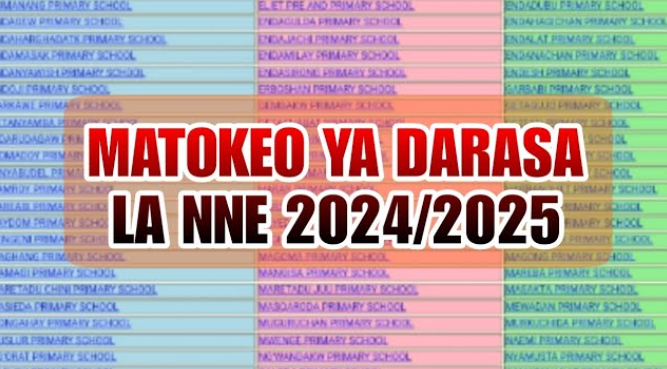 Matokeo ya Darasa La Nne 2024