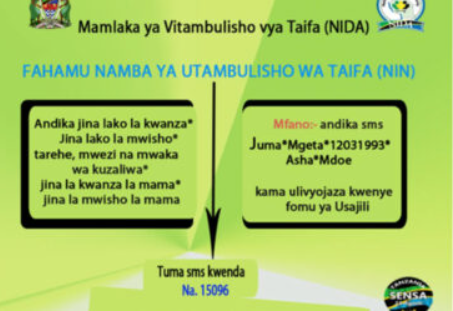 Jinsi ya kupata Namba ya NIDA kwa Simu