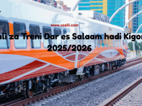 Nauli za Treni Dar es Salaam hadi Kigoma